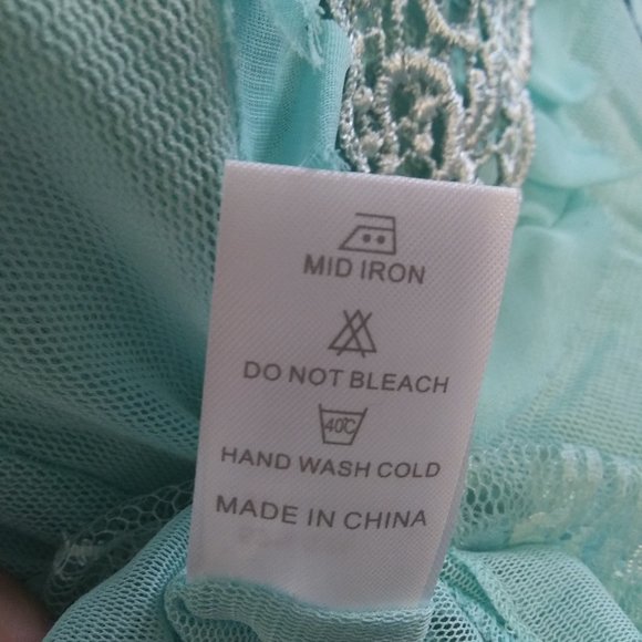 Pretty Angel Aqua Lace Embellished Top - Picture 8 of 13